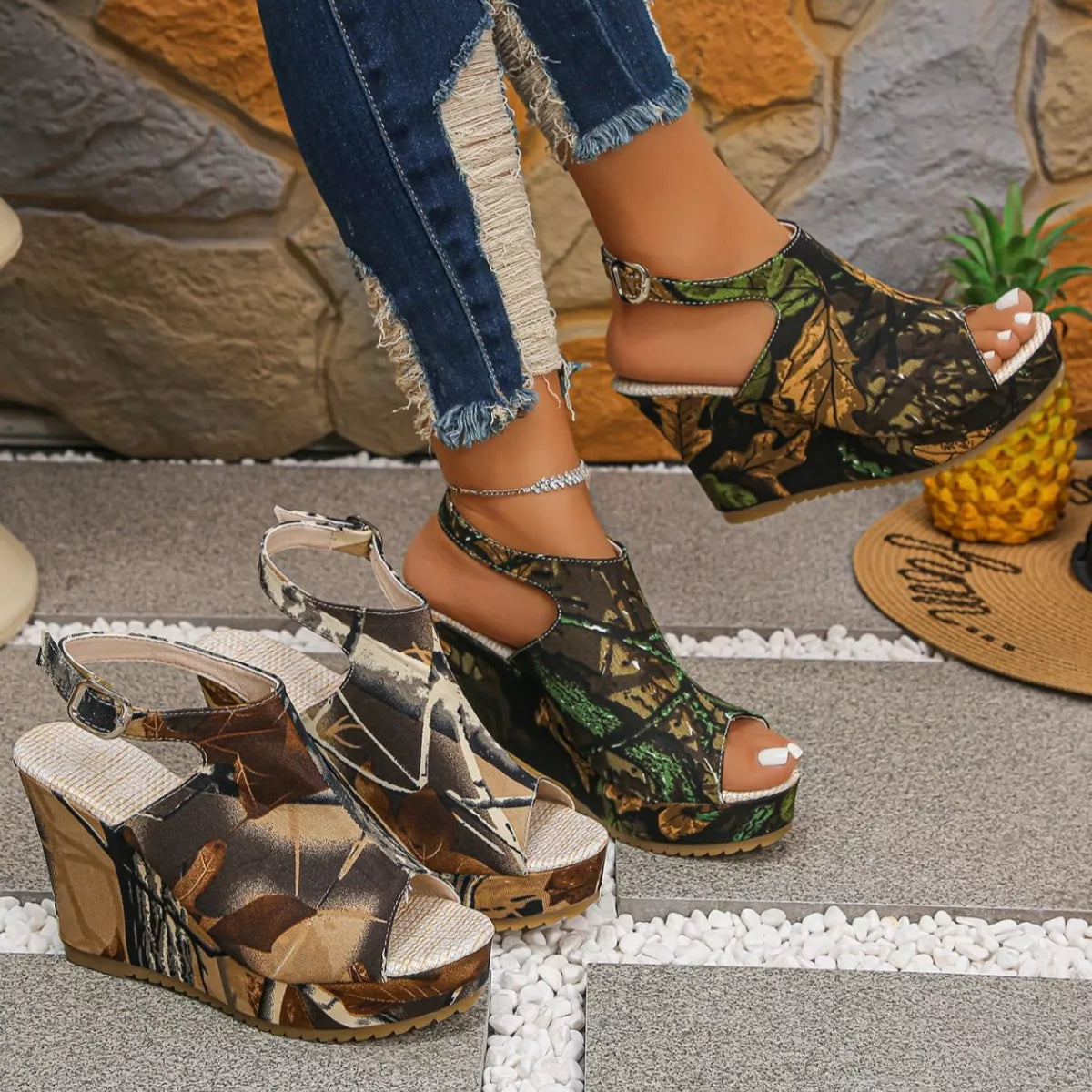 Open Toe Wedge Sandals