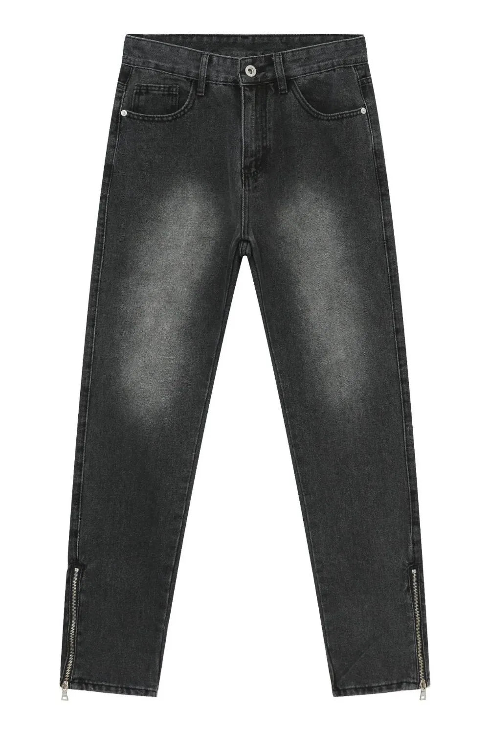 Men's Decor Zip Jeans with Pockets
