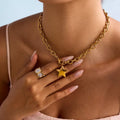 18K Gold-Plated Star Necklace