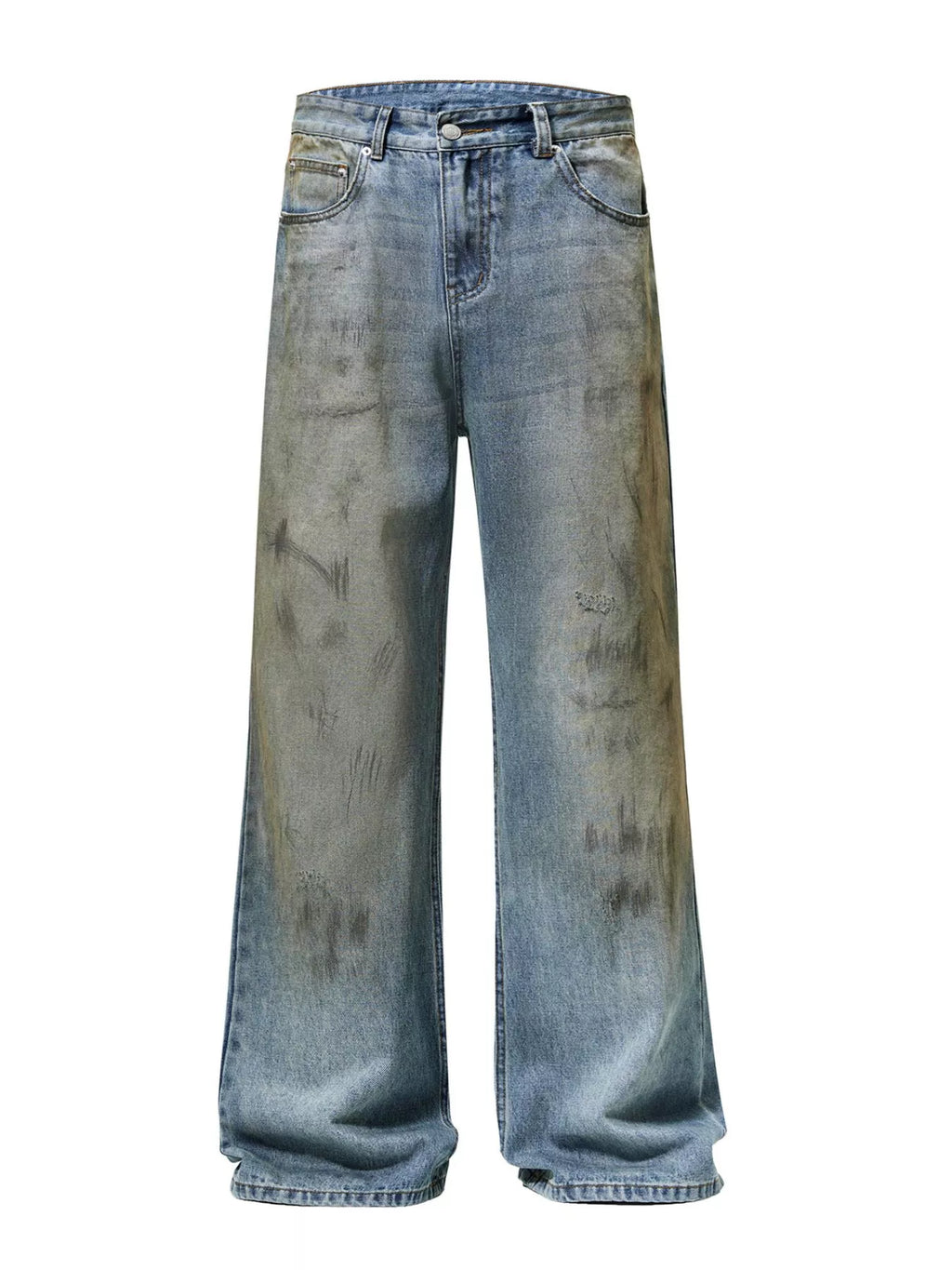 Men's Full Size Wide Leg Relaxed Fit Jeans Plus Size