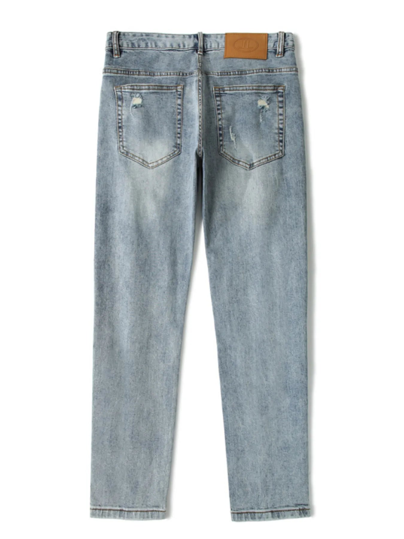 Men's Plus Size Distressed Slim Fit Jeans