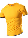 Men's Plus Size Casual Crew Neck Short Sleeve T-Shirt