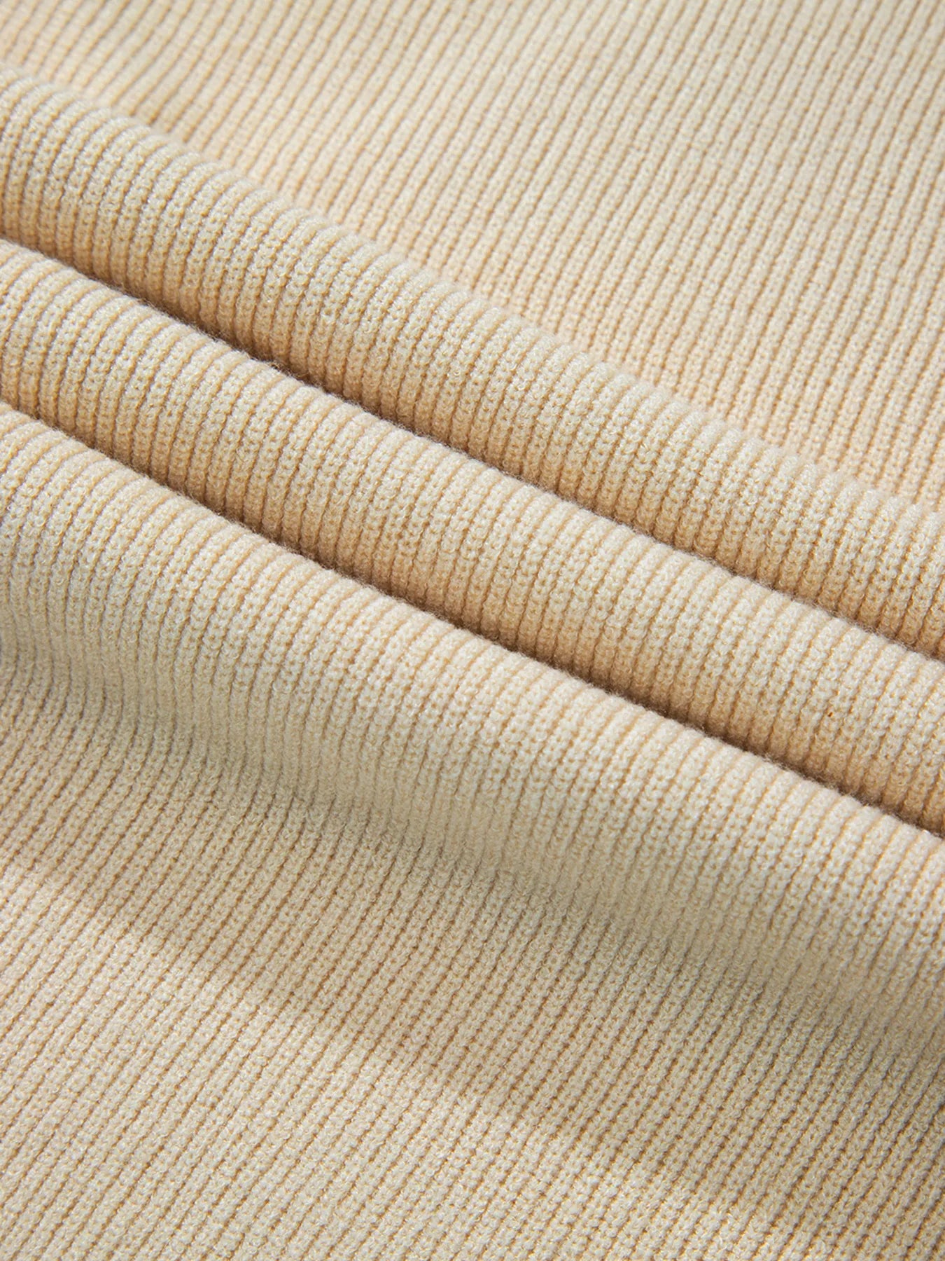 Ribbed Knit Button Front V Neck Cardigan