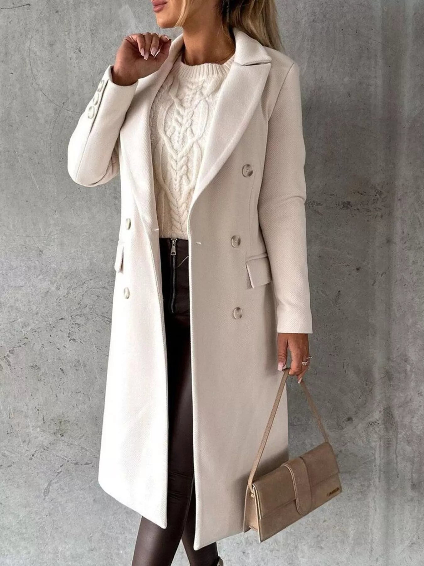 Double-Breasted Longline Coat