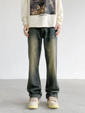 Men's Plus Size Vintage Wash Relaxed Fit Jeans
