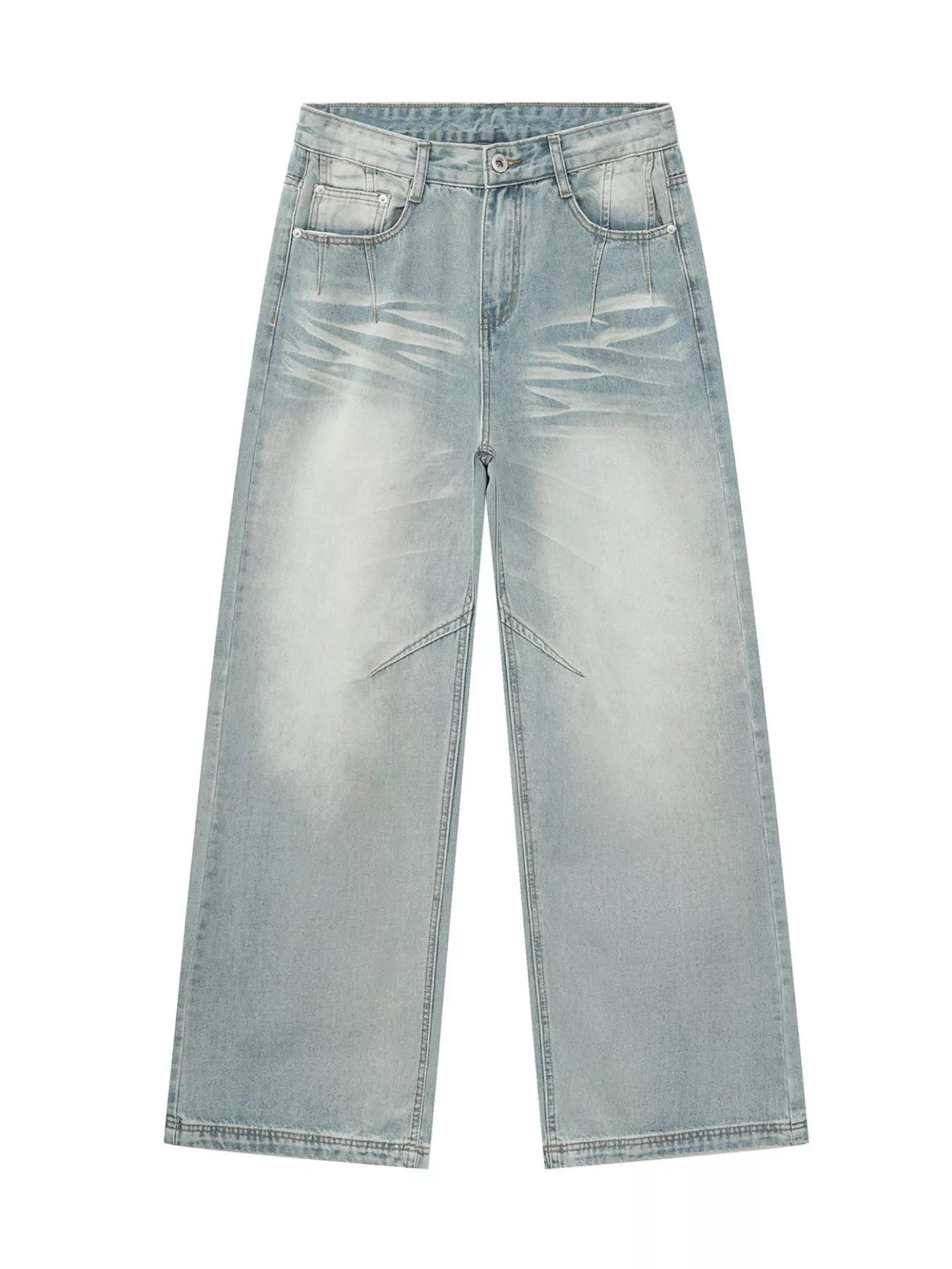 Men's Vintage Wash Wide Leg Jeans