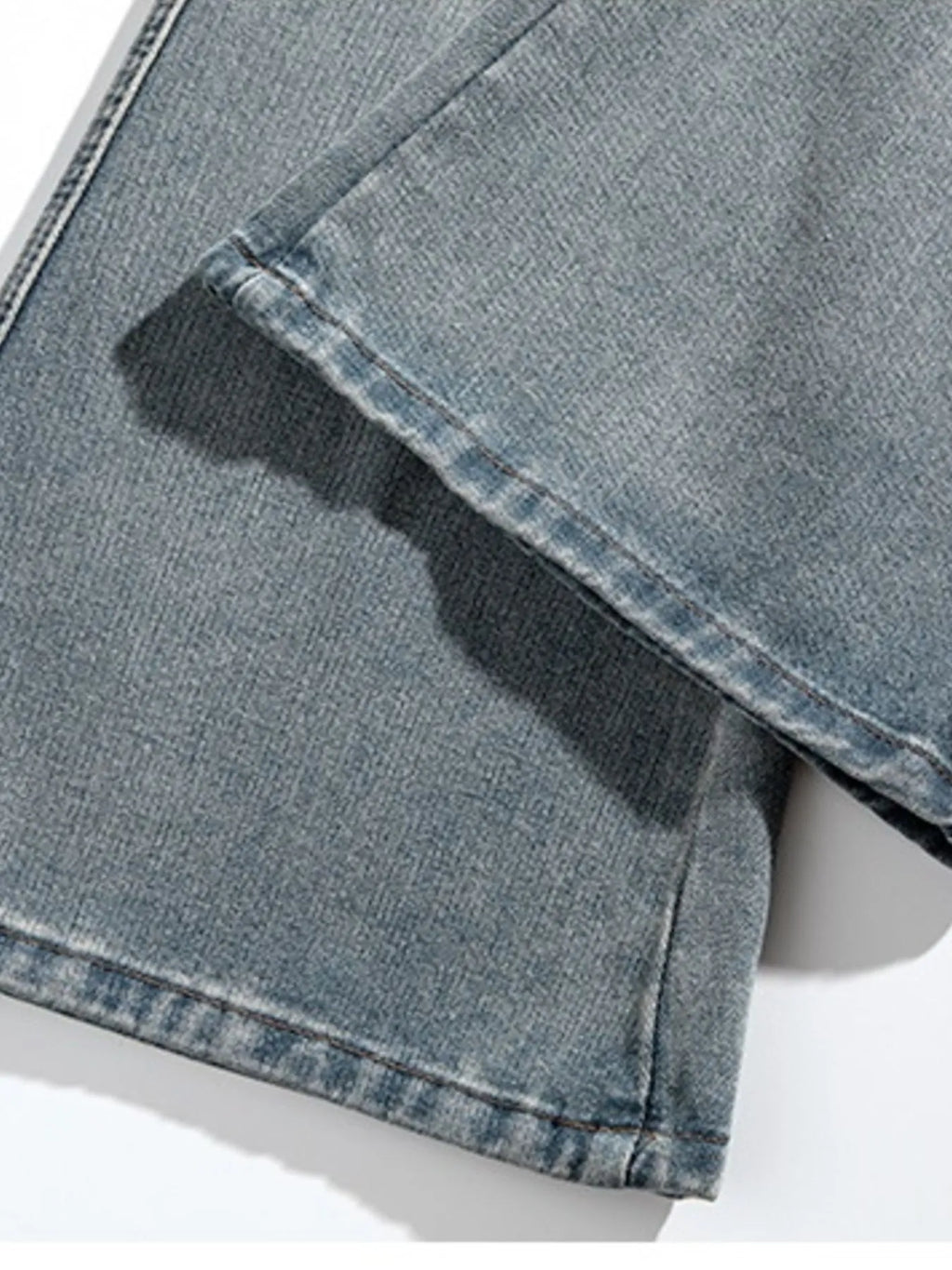 Men's Plus Size Washed Wide Leg Jeans