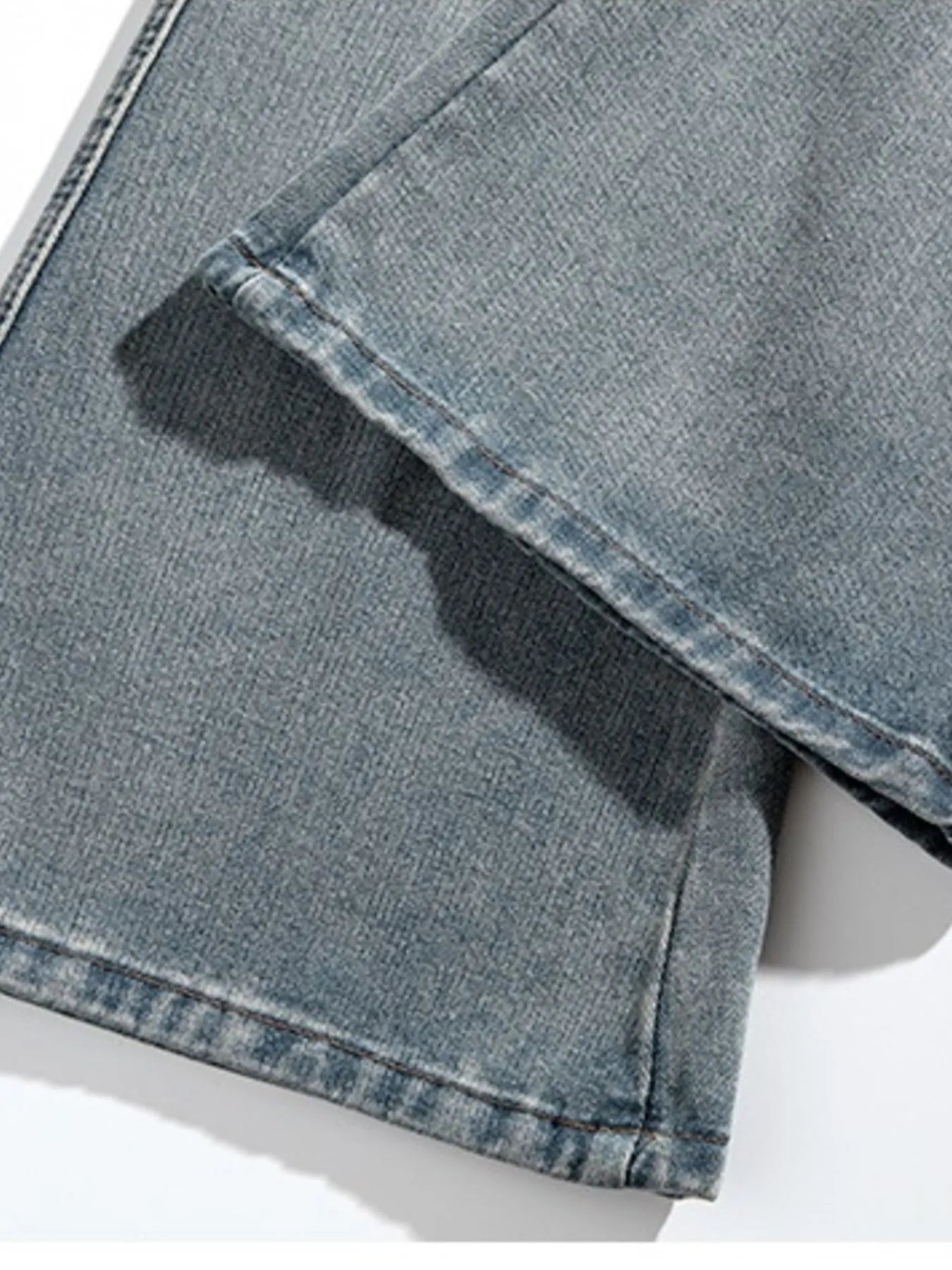 Men's Plus Size Washed Wide Leg Jeans