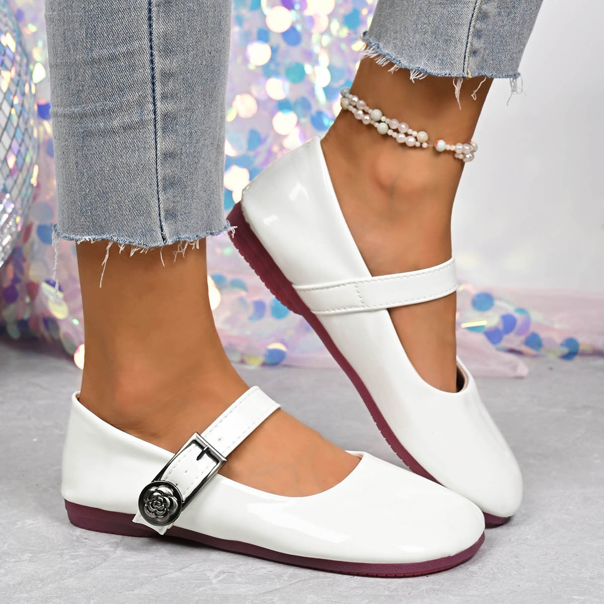 Buckle Strap Mary Jane Loafers