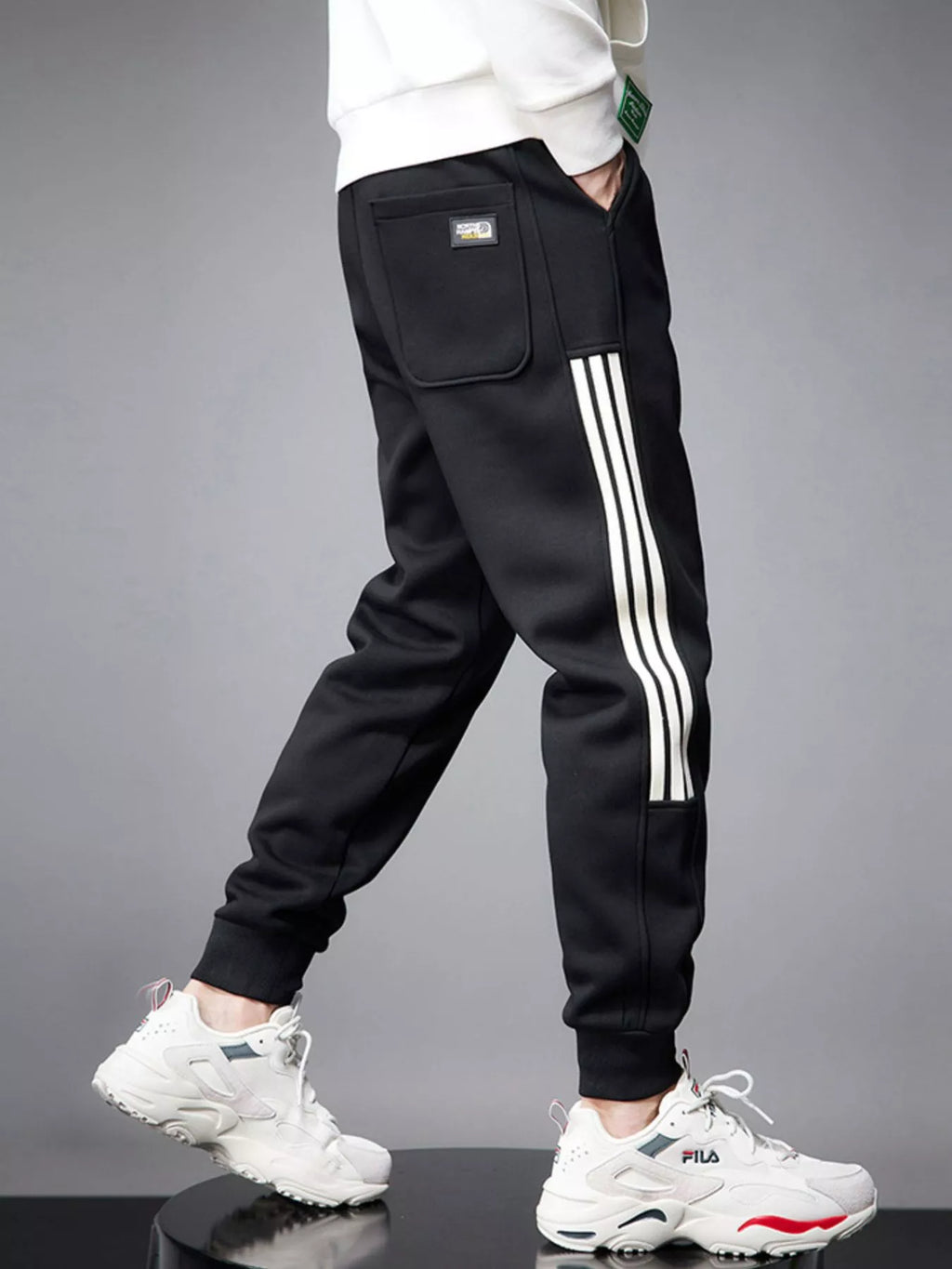 Men's Side Striped Drawstring Joggers