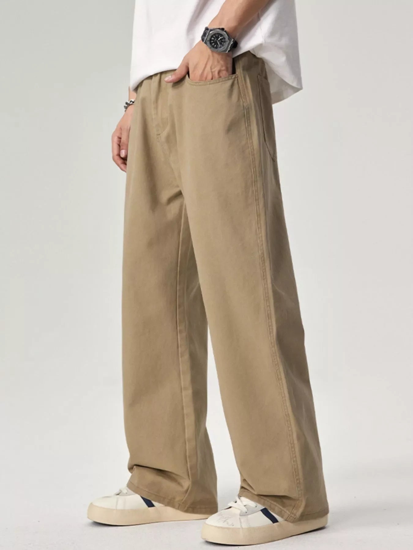 Men's Plus Size Wide Leg Pants