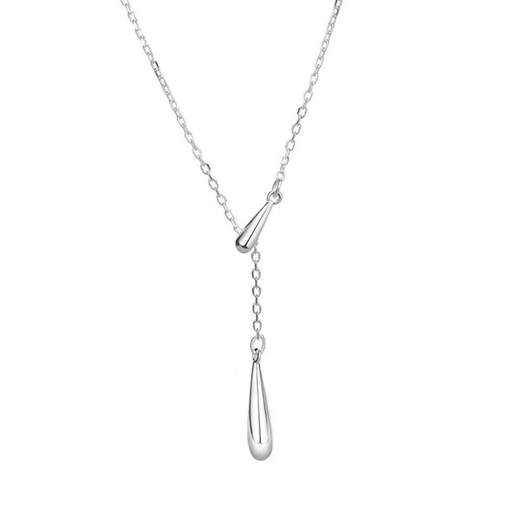 925 Sterling Silver Y-Shaped Pendant Necklace