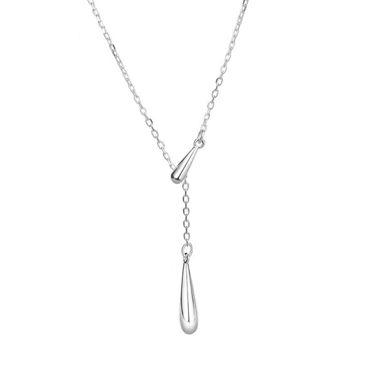 925 Sterling Silver Y-Shaped Pendant Necklace