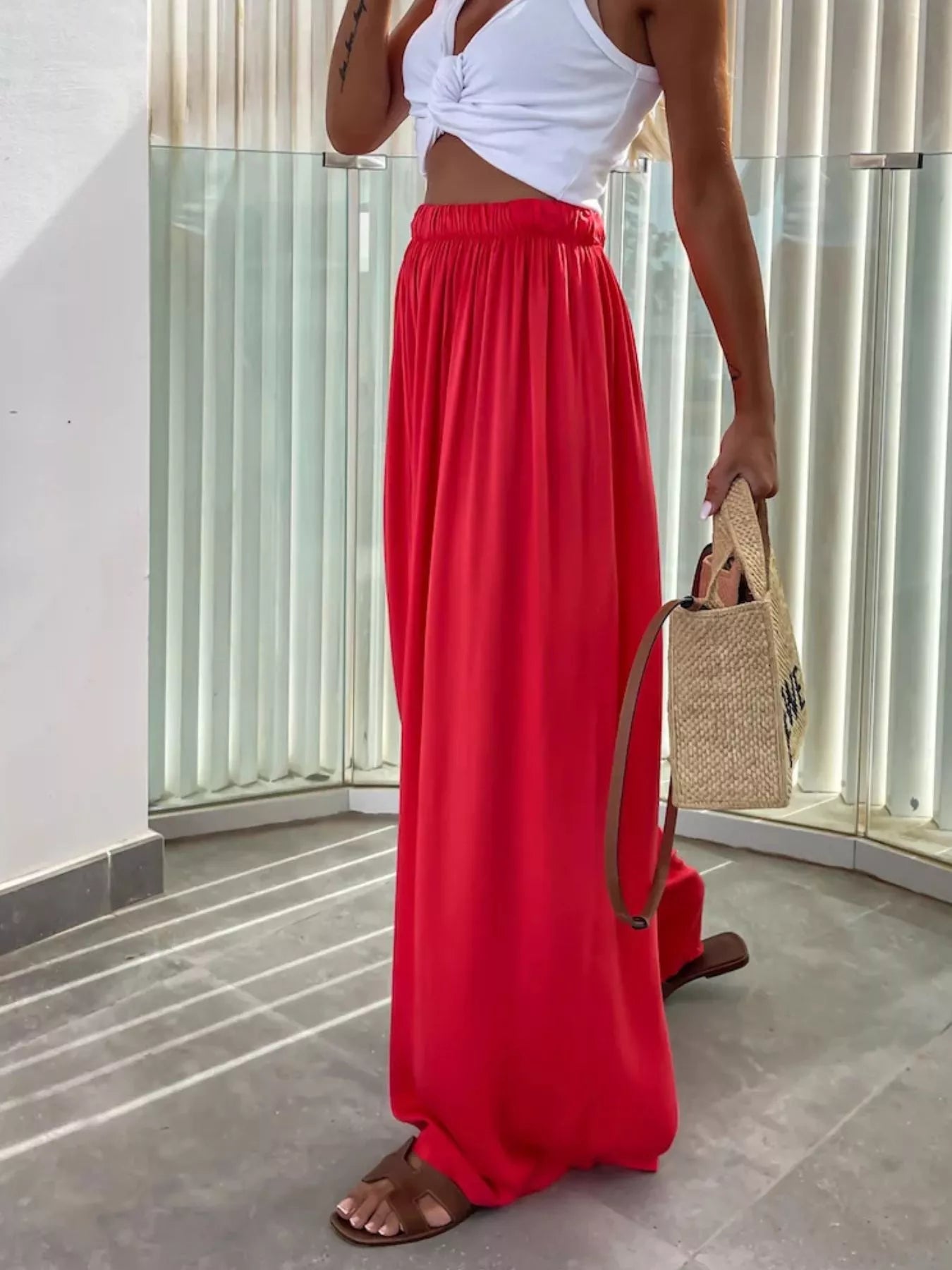 Wide-Leg Flowy Pants