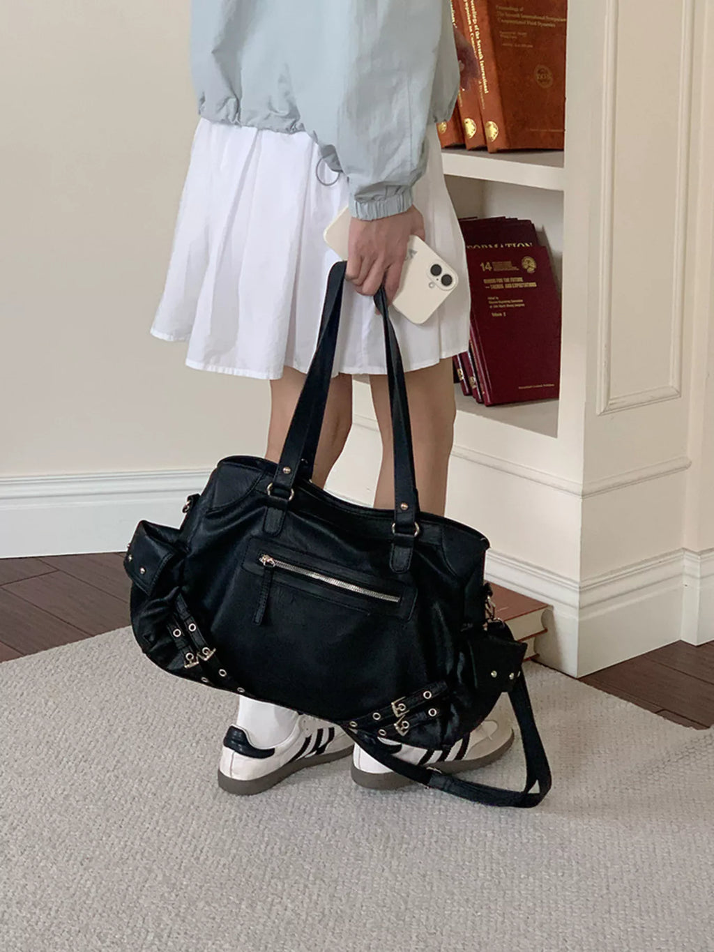 Rivet Decor Crossbody Bag