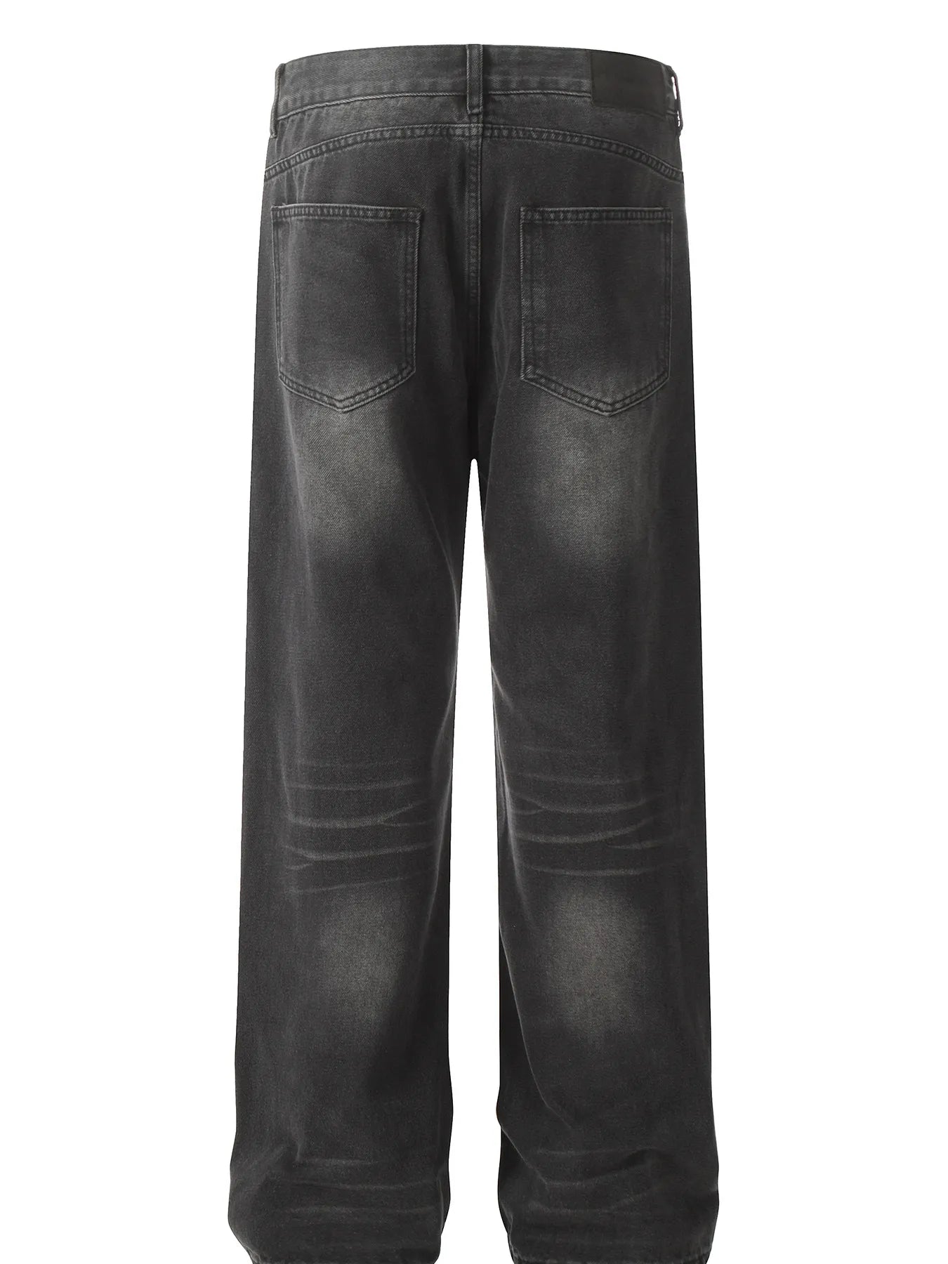 Men's Relaxed Fit Vintage Wash Wide Leg Jeans