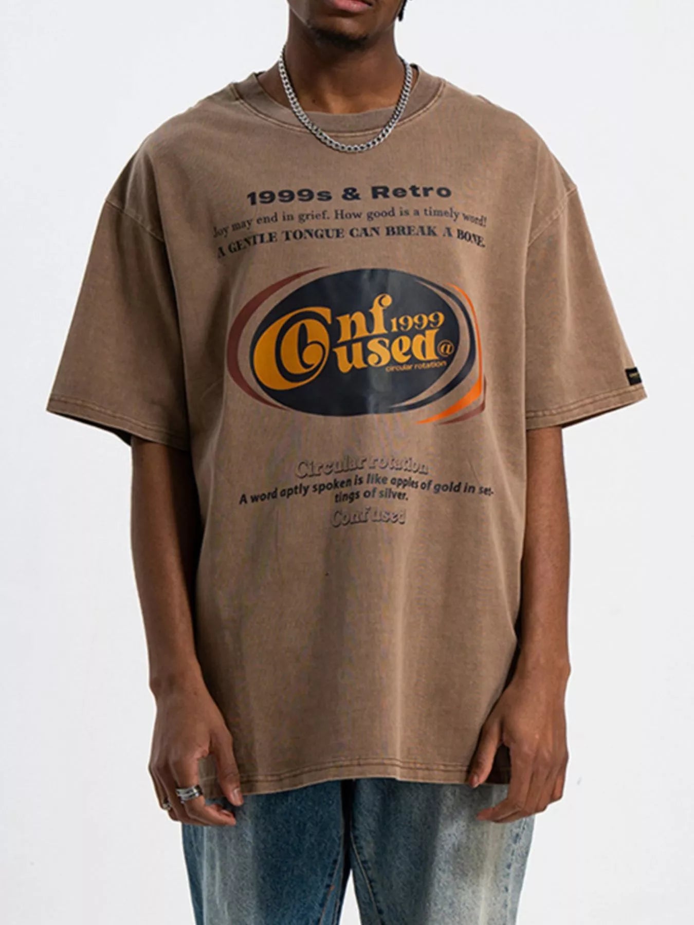 Men's Graphic Round Neck Short Sleeve T-Shirt