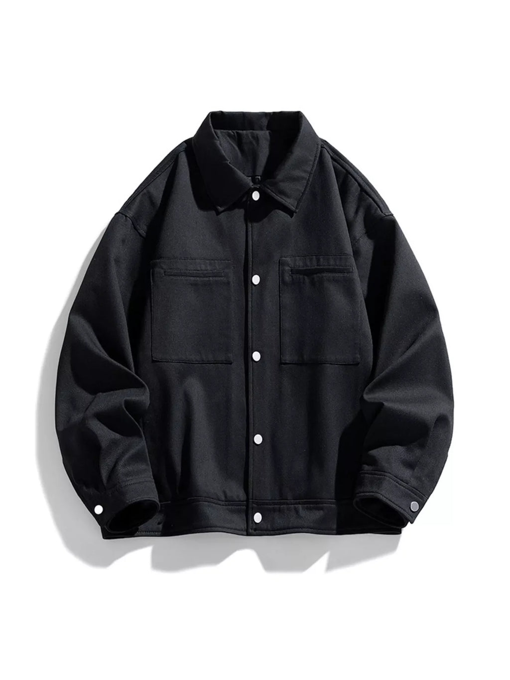 Men's Plus Size Casual Snap-Down Jacket