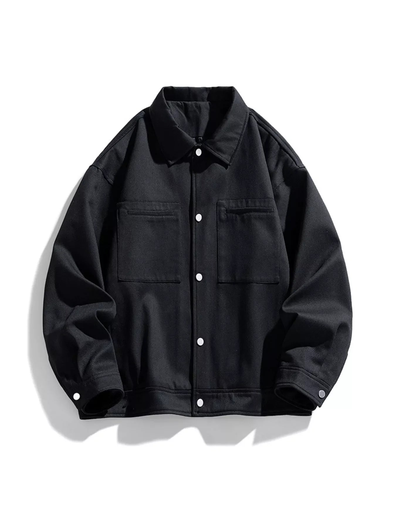 Men's Plus Size Casual Snap-Down Jacket
