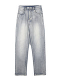 Men's Full Size Vintage Washed Straight Leg Relaxed Fit Jeans Plus Size