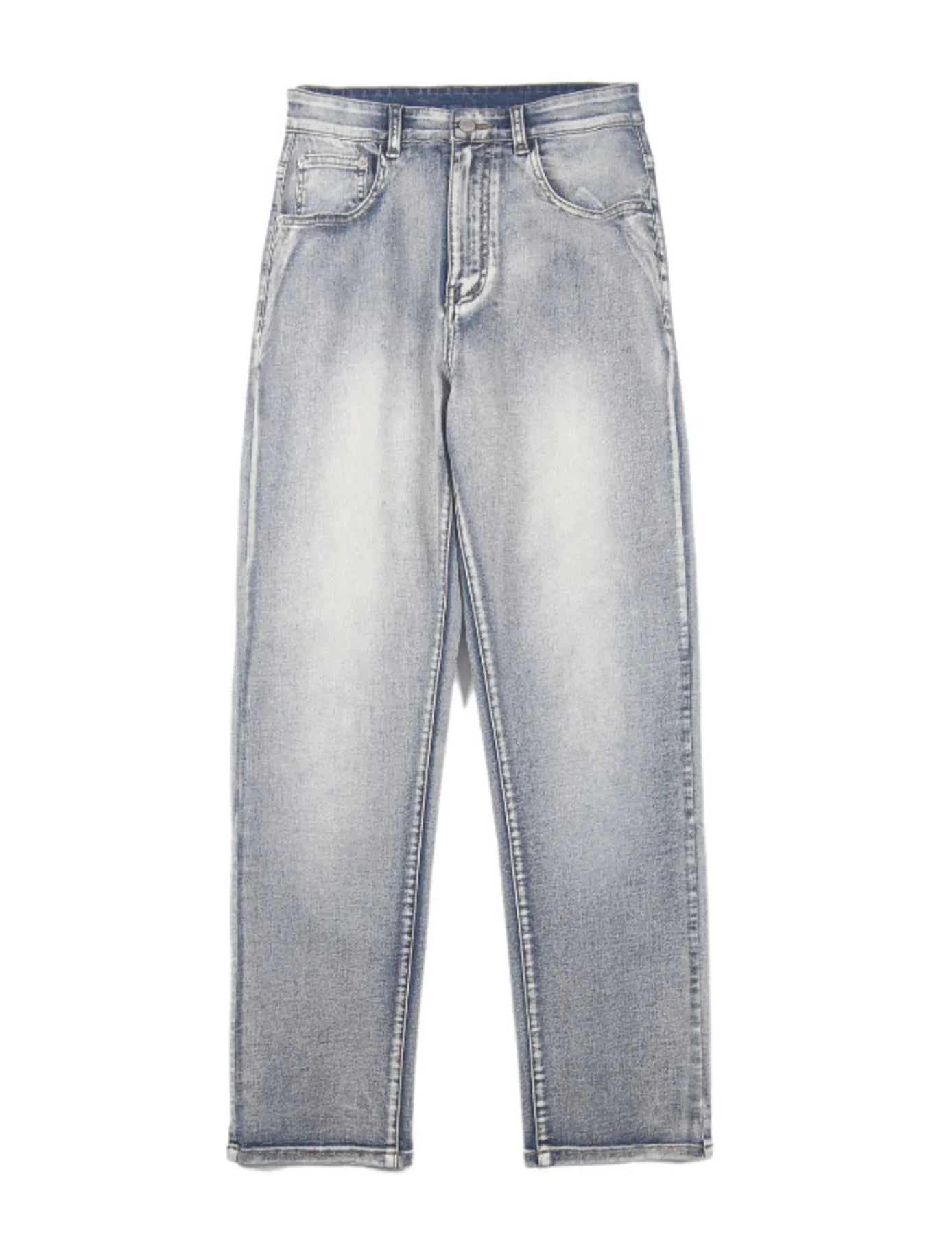 Men's Full Size Vintage Washed Straight Leg Relaxed Fit Jeans Plus Size