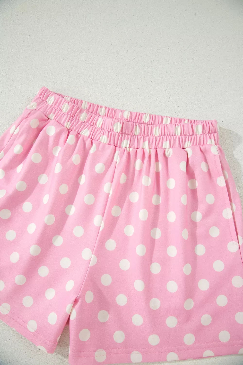 Polka Dot Short Sleeve Top and Shorts Set