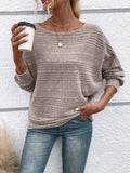 Relaxed Fit Ribbed Knit T-Shirt