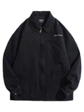 Men's Plus Size Zip Up Long Sleeve Jacket