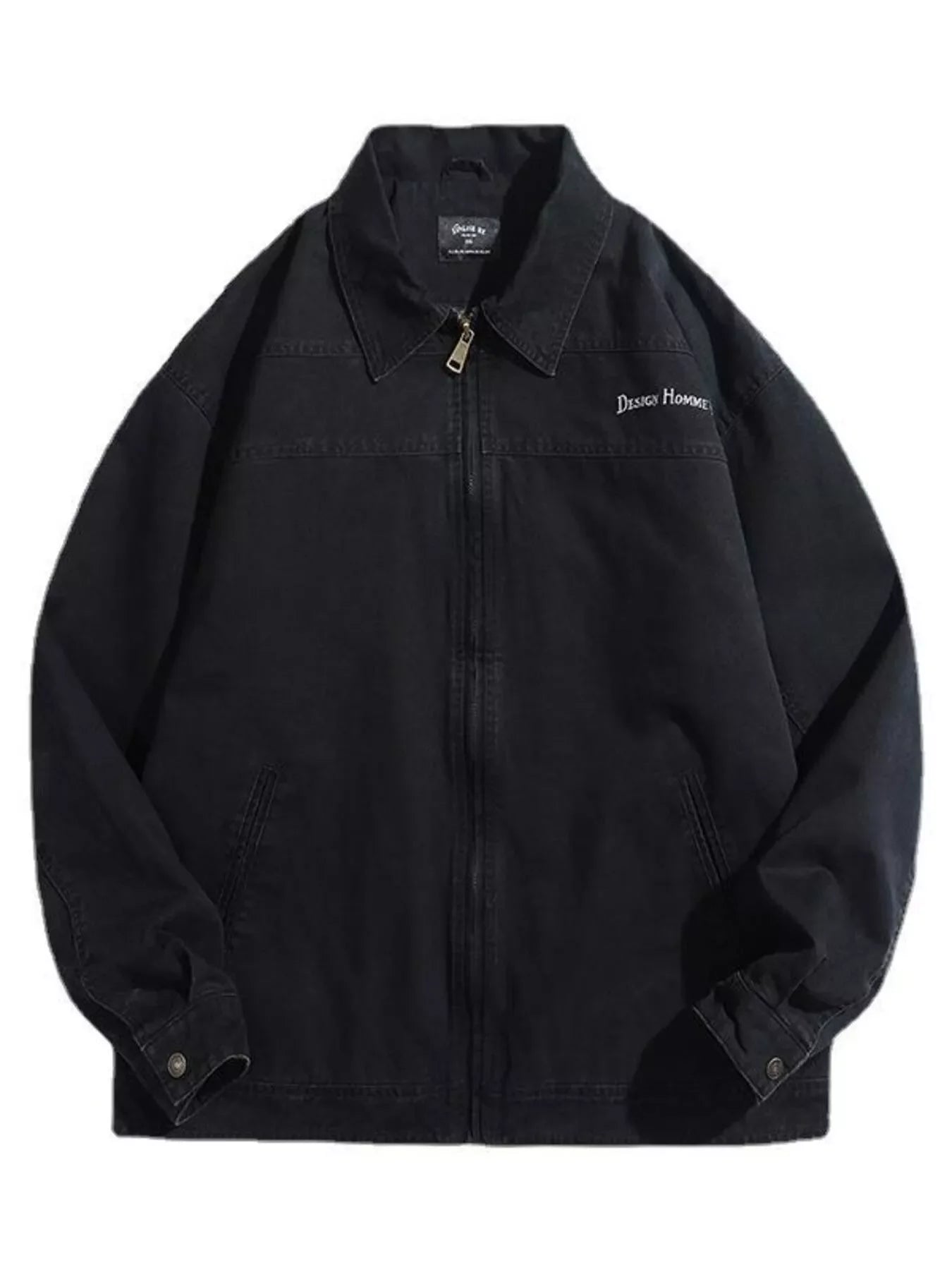 Men's Plus Size Zip Up Long Sleeve Jacket