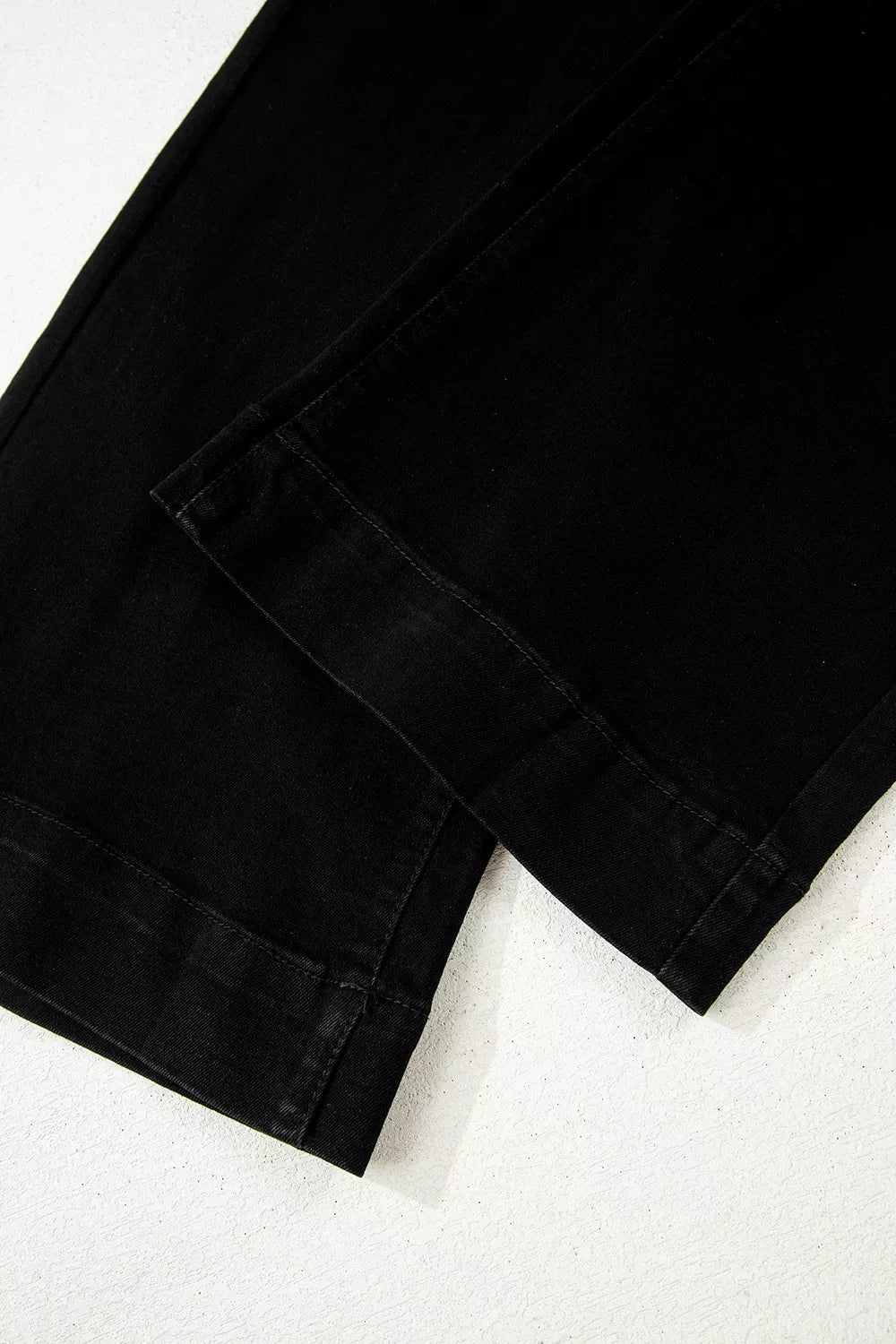 2-Button High Waist Flared Bottom Jeans