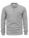 Men's Button Detail Long Sleeve T-Shirt
