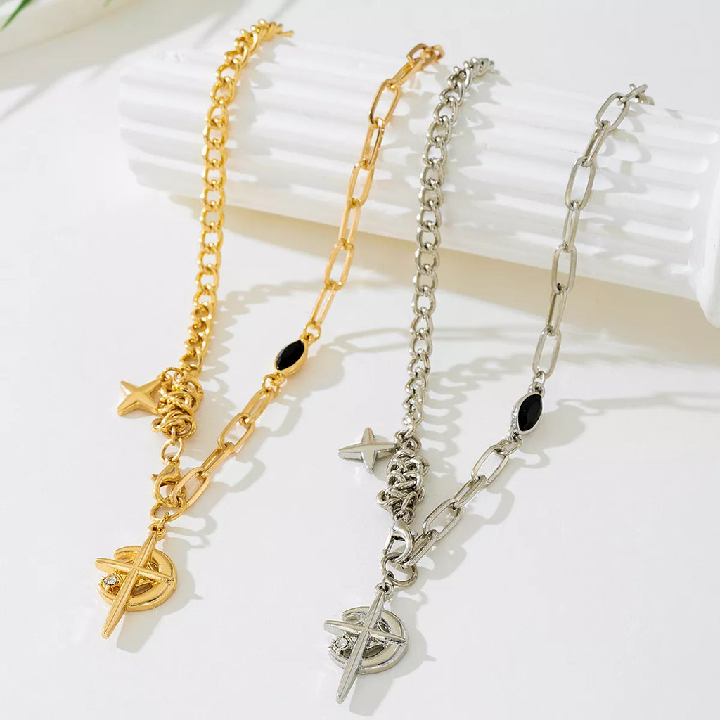 18K Gold-Plated Cross Pendant Necklace