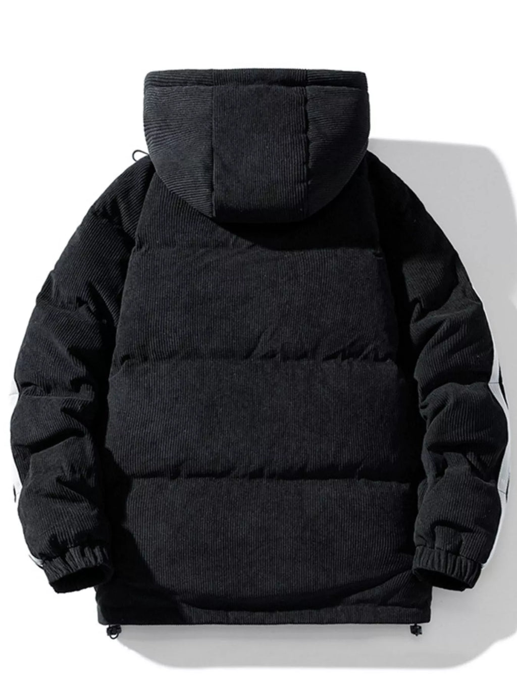 Men's Plus Size Hooded Zip Up Padded Jacket
