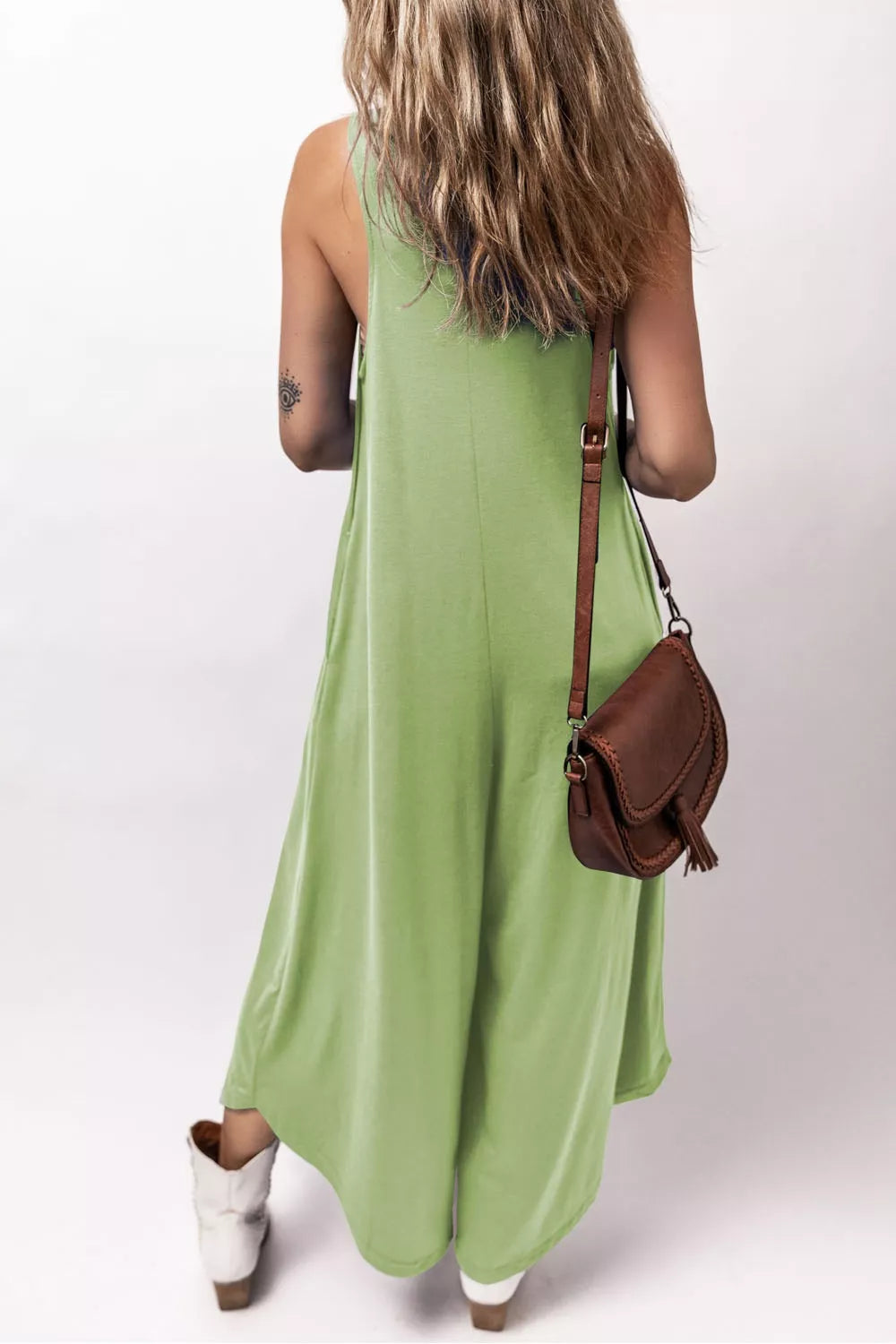 Sleeveless Wide Leg Casual Jumpsuit