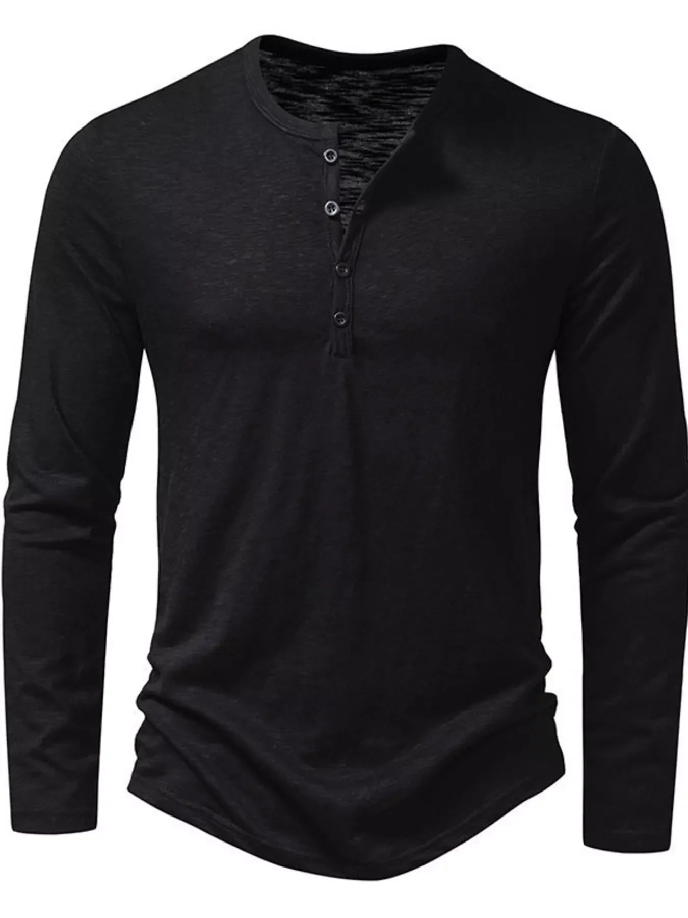 Men's Long Sleeve Henley T-Shirt