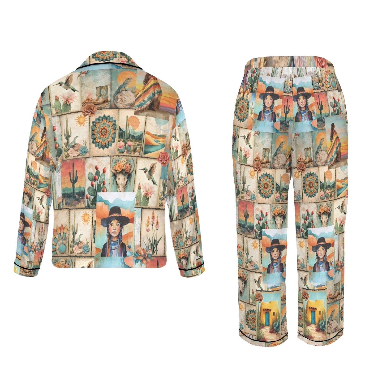 Baha Ranch Colores de Mexico Pictures of the Southwest Satin Pajamas