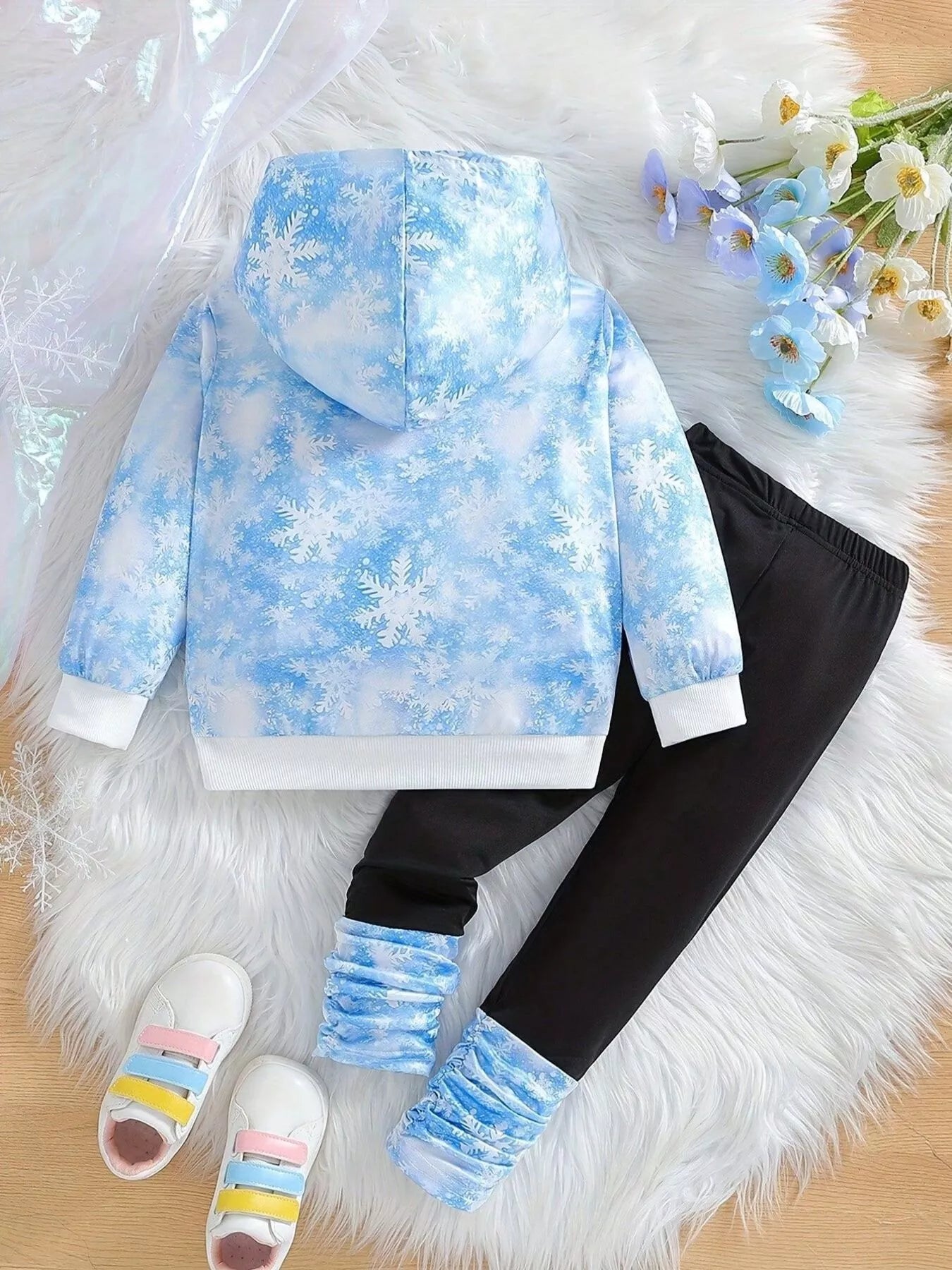 Children's Snowflake Hoodie and Leggings Set