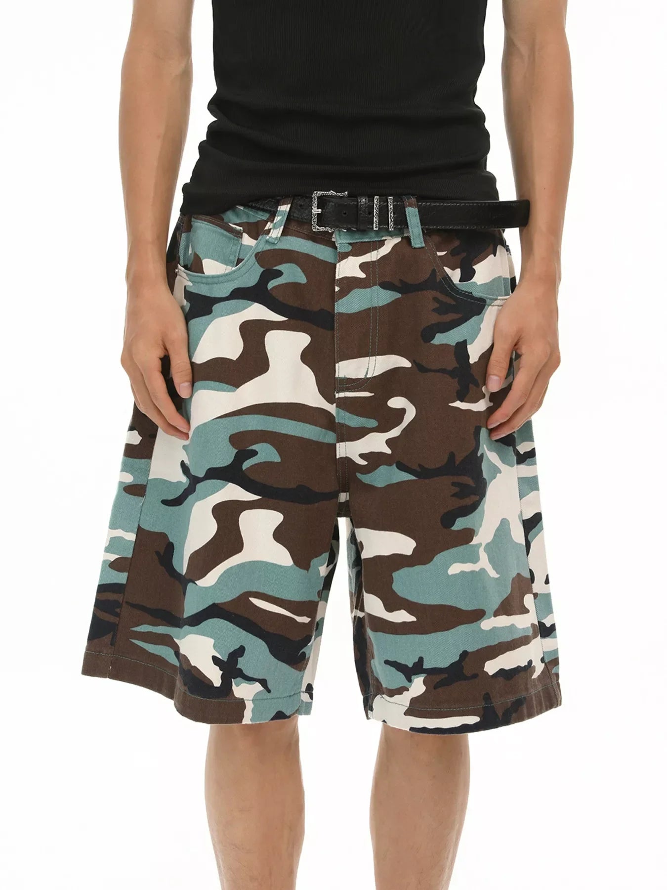 Men's Camouflage Denim Shorts