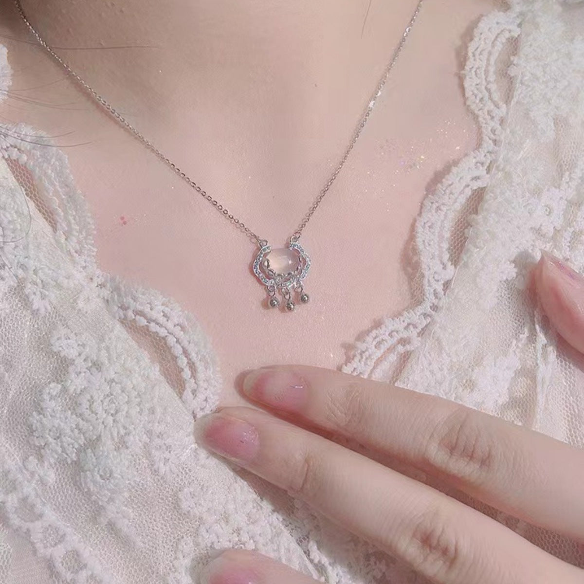 Auspicious Lock Pendant Necklace
