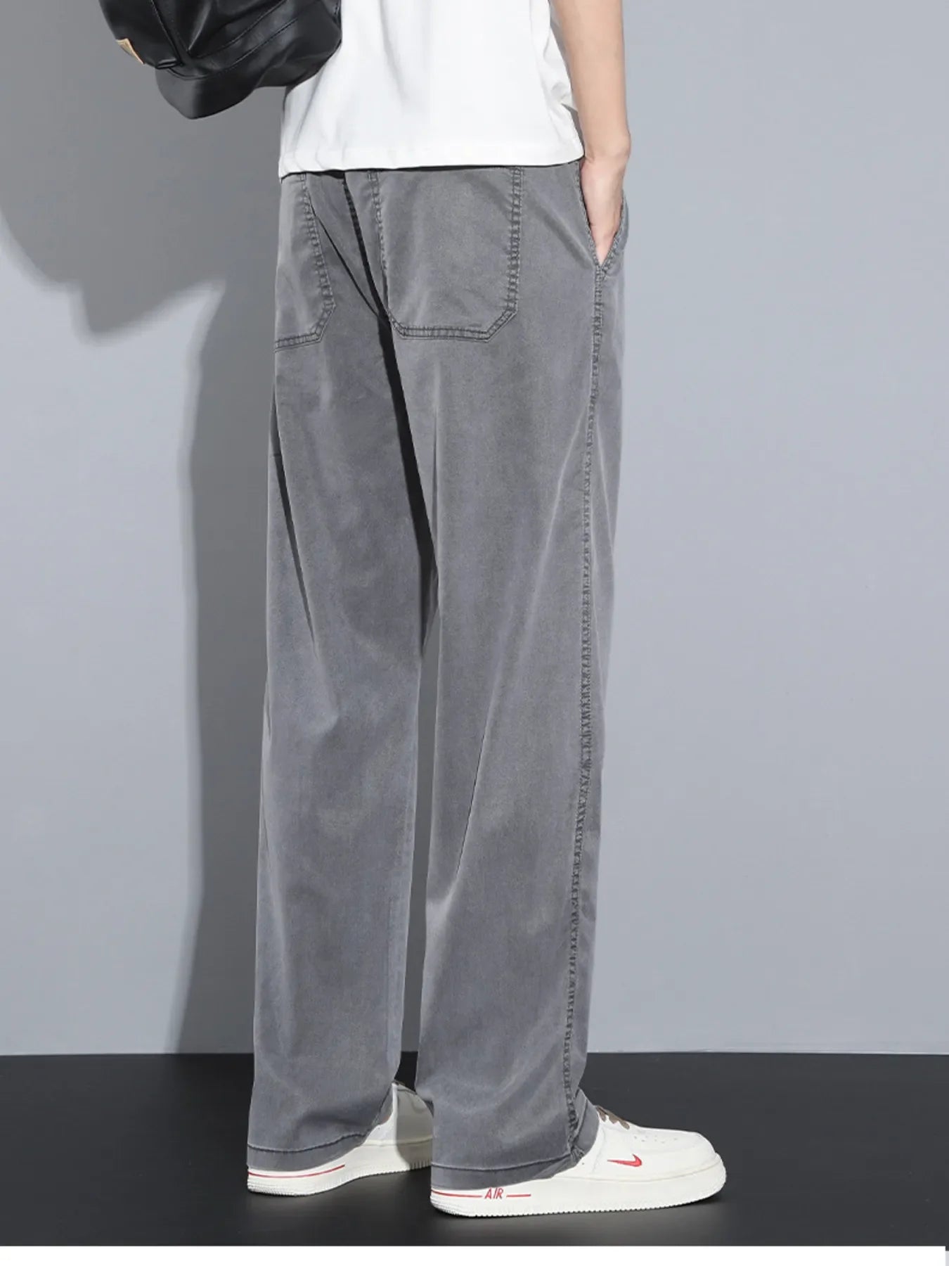 Men's Plus Size Casual Wide Leg Drawstring Pants