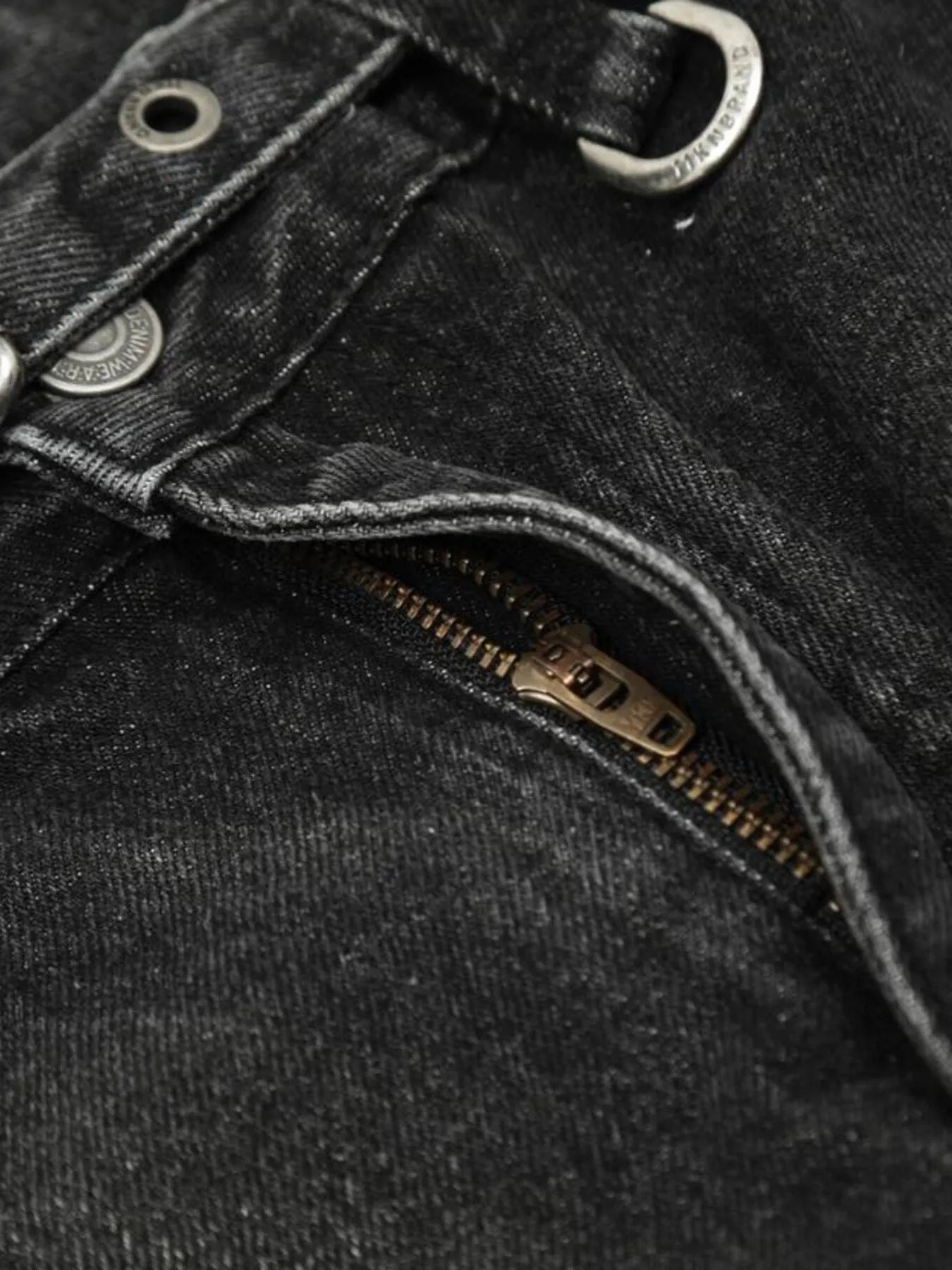 Men's Distressed Cargo Wide Leg Jeans