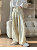 Men's Full Size Wide Leg Pleated Casual Pants Plus Size