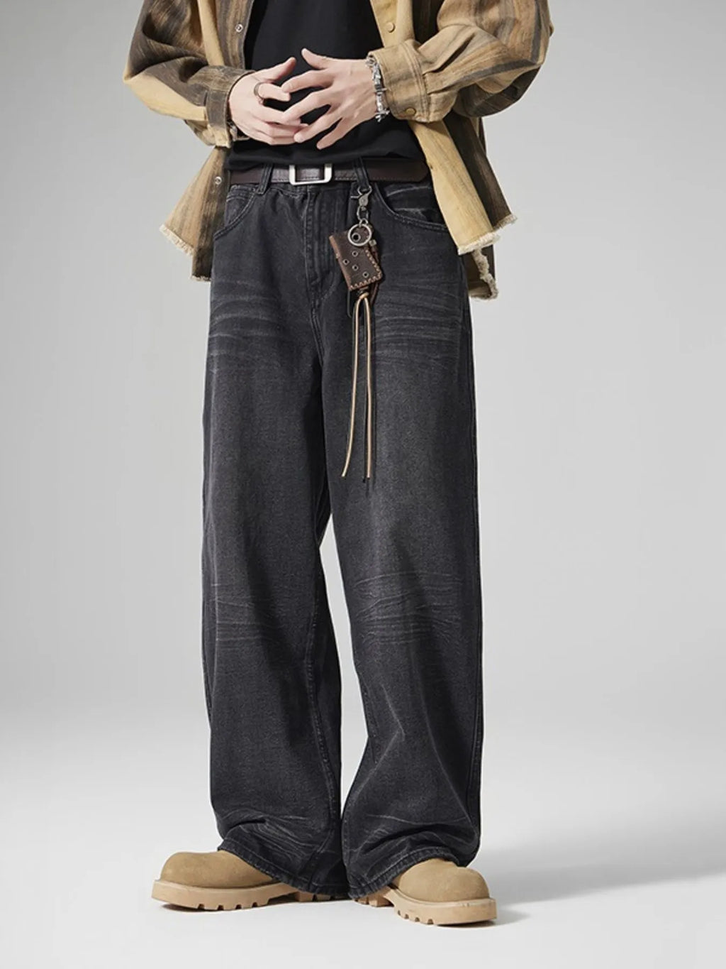 Men's Vintage Wash Loose Fit Jeans