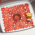 iDesign Blumz Floral Red Flexible Plastic Large Sink Protector Mat 12.5in x 16in