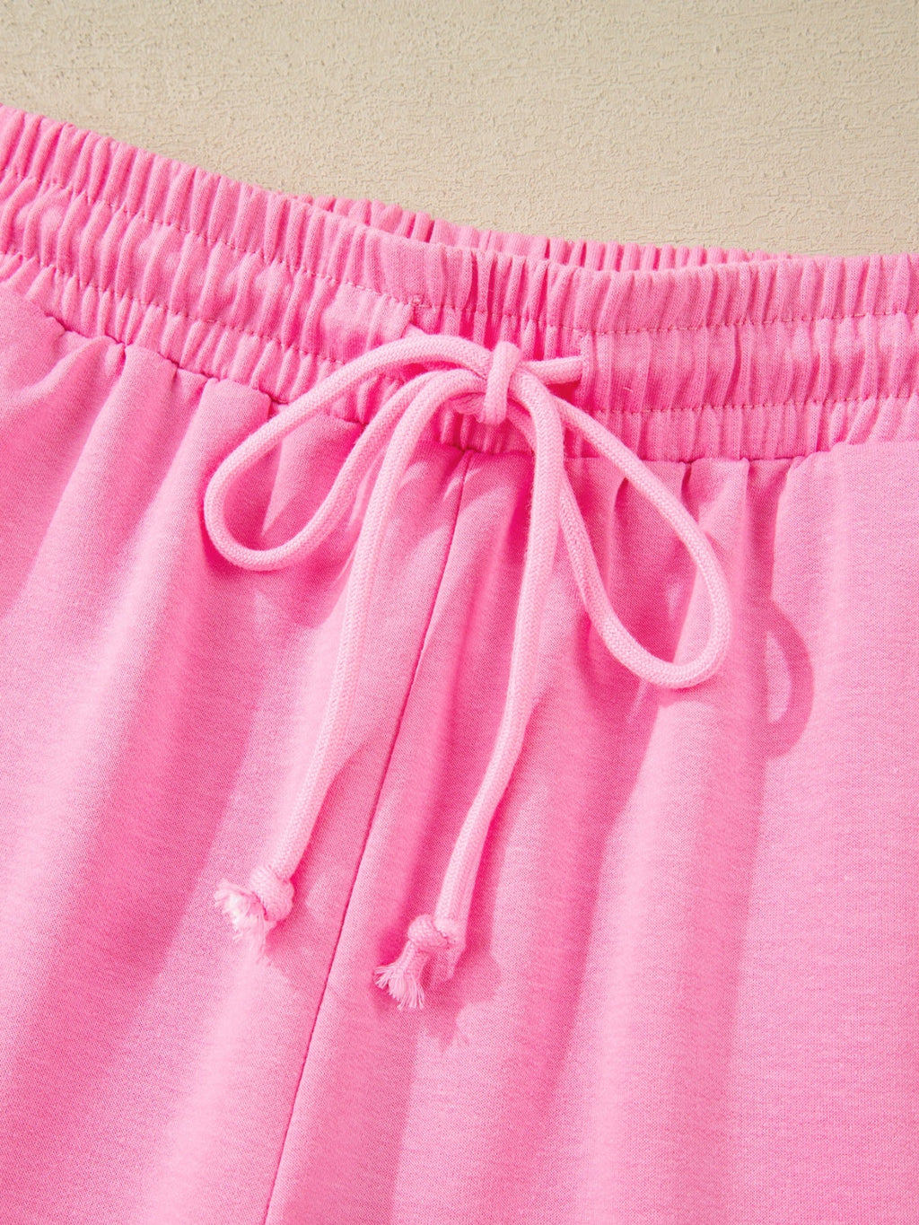 Short Sleeve Top and Drawstring Shorts Set