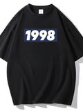 Men's Full Size 1998 Graphic Round Neck T-Shirt Plus Size