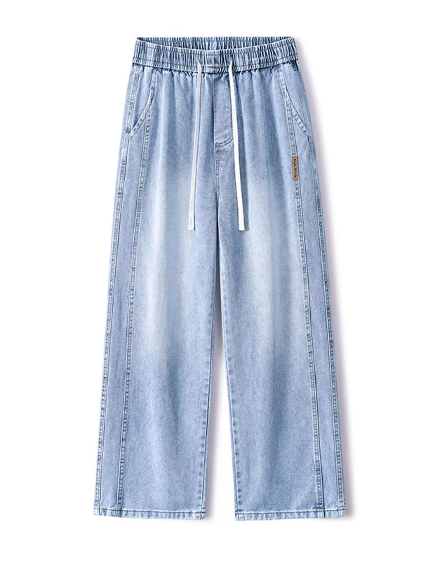 Men's Full Size Wash Wide Leg Jeans Plus Size