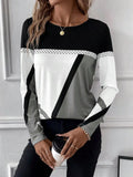 Color Block Long Sleeve T-Shirt