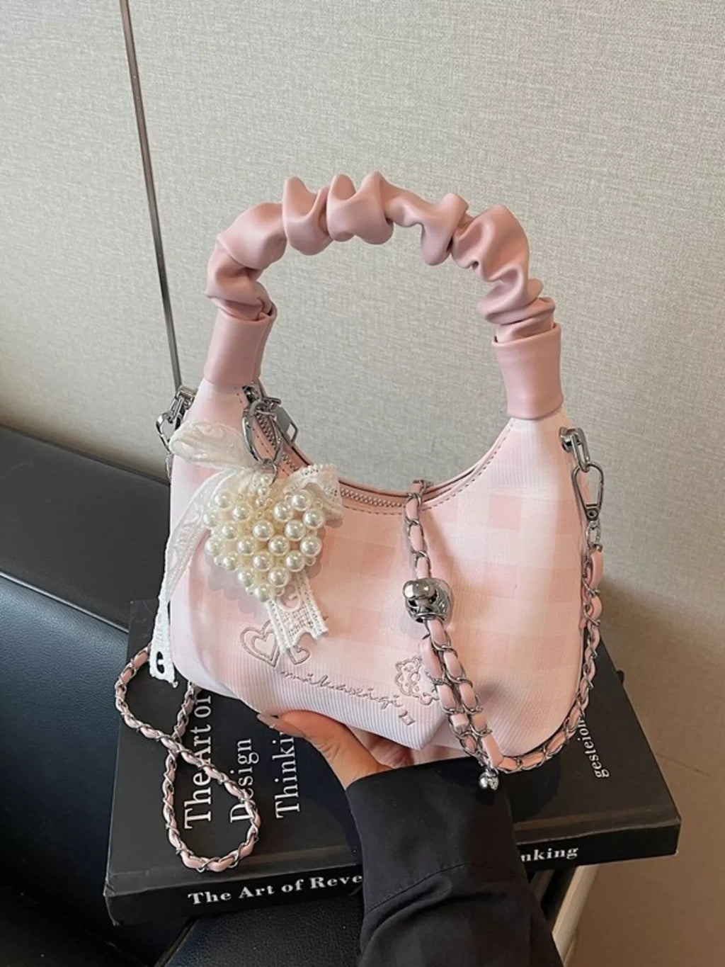 Ruched Handle Crossbody Bag