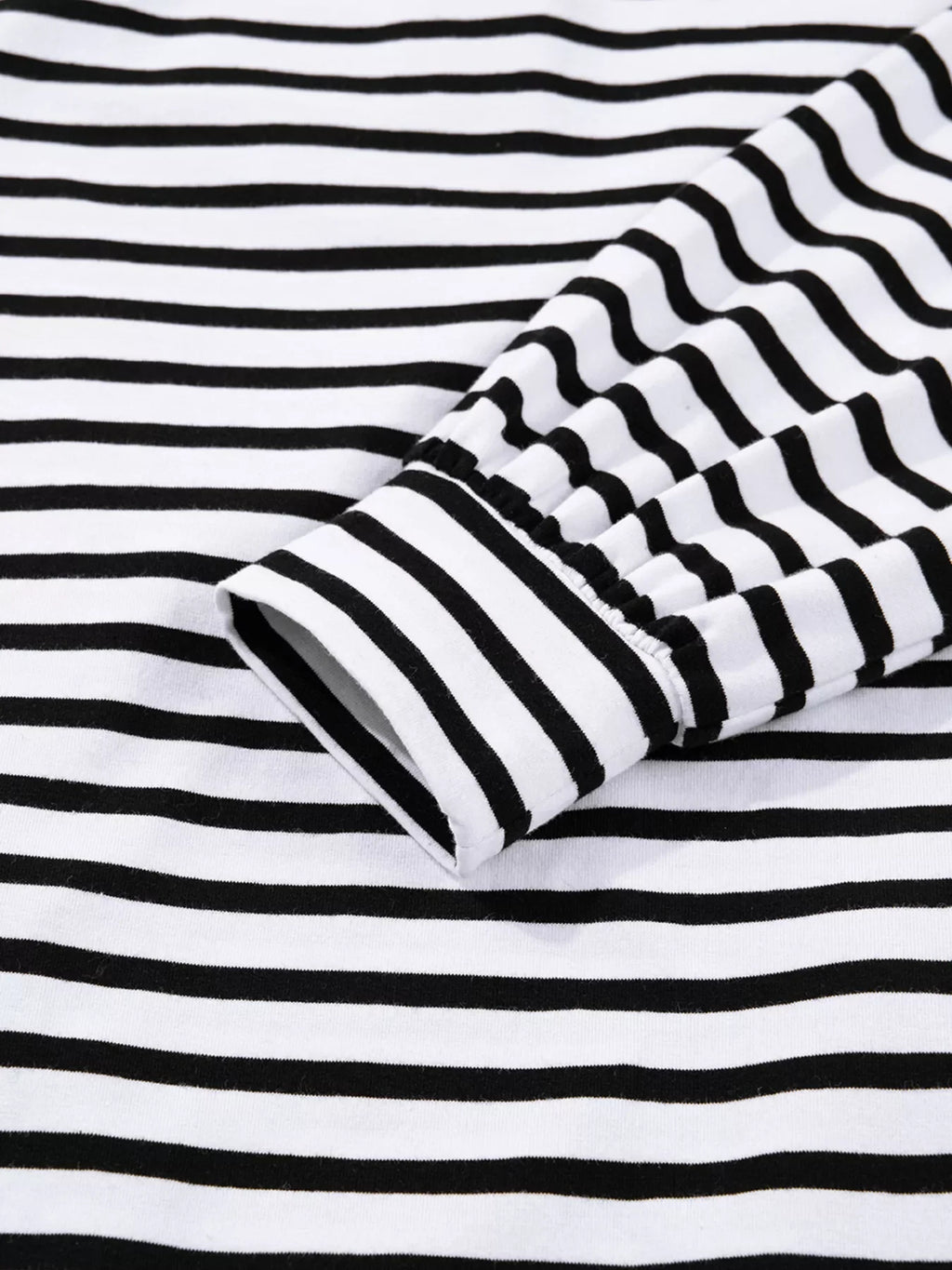 Stripe Buttoned Front Collared Long Sleeve T Shirt Dress with Pockets